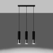 Lampa wisząca LOOPEZ 3L czarny/chrom