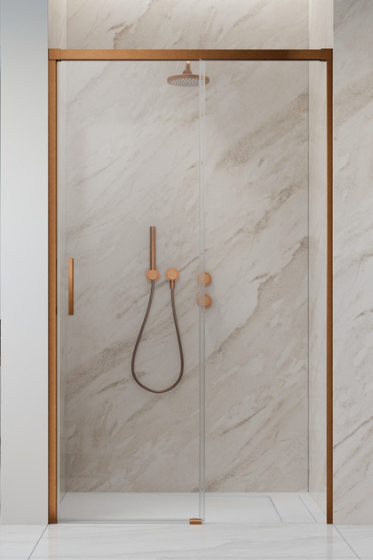 Drzwi miedź szczotkowana Radaway Idea Brushed Copper DWJ 110 prawe