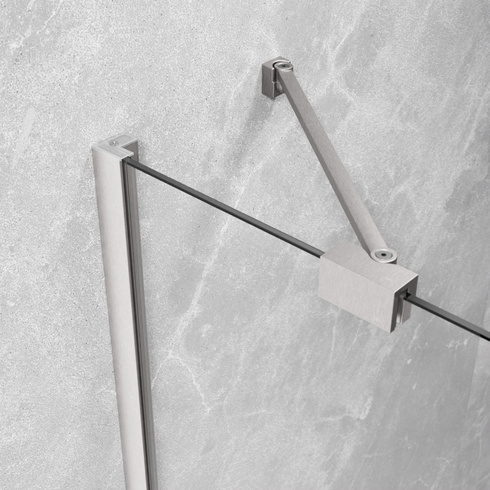 Drzwi prysznicowe nikiel Radaway Essenza Brushed Nickel DWJ 120 lewe