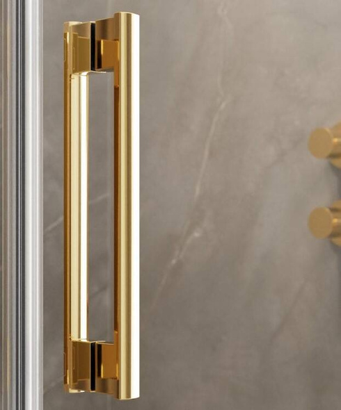 Złota kabina prysznicowa Radaway Idea Gold KDJ 150x110 prawa