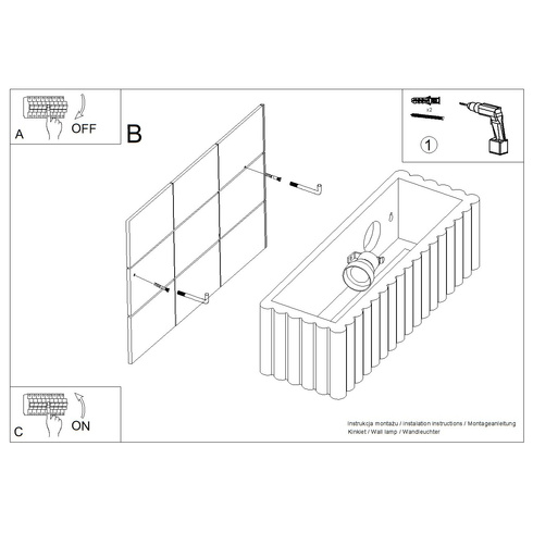 Kinkiet ceramiczny RIGATA taupe