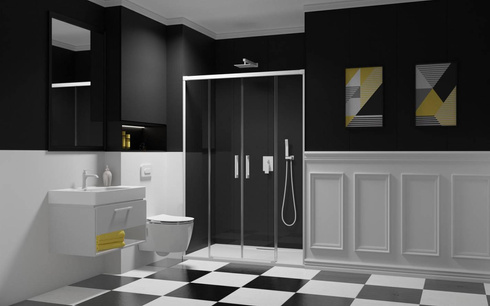 Drzwi prysznicowe 160 Radaway Idea White DWD białe 387126-04-01