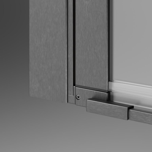 Kabina składana Radaway Nes Brushed GunMetal KDD B 90x100