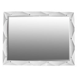 Lustro w ramie z kryształkami srebrnymi Sanitti Lira LL-80/60/SVS