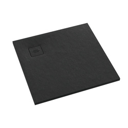 Brodzik kompozytowy Stabilsound Plus® Protos Black Stone 80x80x3,5 cm, kwadratowy