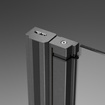 Kabina składana Radaway Nes Brushed GunMetal KDD B 90x100