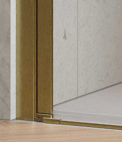 Drzwi złoto szczotkowane 80 Radaway Nes Brushed Gold DWB Lewe