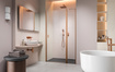 Drzwi prysznicowe Radaway Nes Brushed Copper DWJ II 80 miedź prawe
