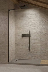 Prysznic walk-in czarny 60 Radaway Modo SL Black II 10319064-54-01L lewy