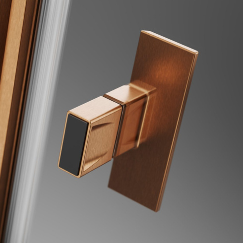 Kabina prysznicowa miedź Radaway Nes Brushed Copper KDJ I 80x80 lewa