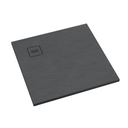 Brodzik kompozytowy Stabilsound Plus® Protos Grey Stone 90x90x3,5 cm, kwadratowy