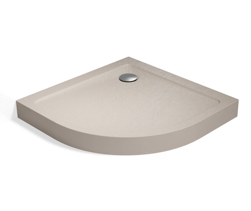 Brodzik półokrągły Radaway Doros A Compact Stone kaszmirowy 80x80