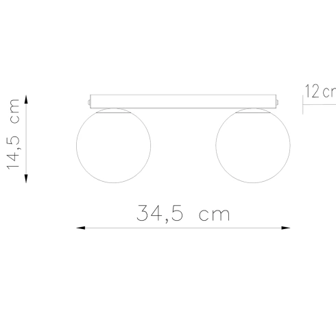 Plafon YOLI 2 czarny