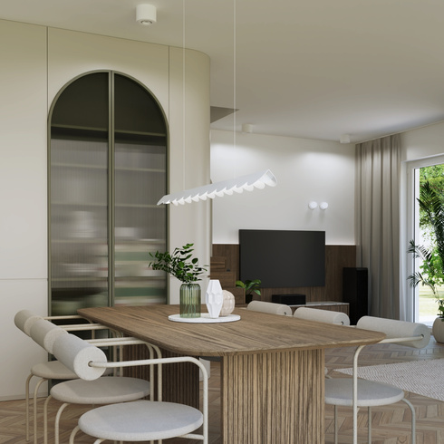 Lampa wisząca BISCUIT 100 biała LED 4000K