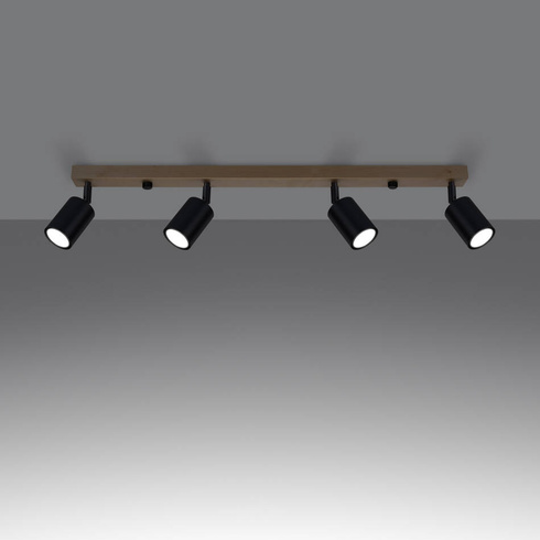 Plafon VERDO 4 czarny