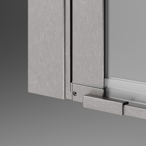 Kabina składana Radaway Nes Brushed Nickel KDD B 80x100