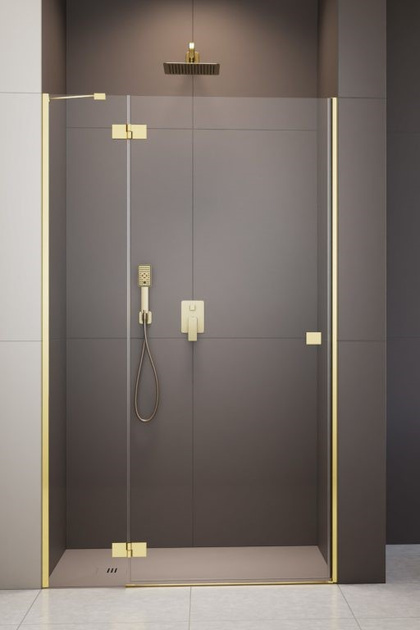 Drzwi prysznicowe złote połysk Radaway Essenza Gold DWJ 80 lewe