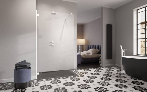 Kabina walk-in biała 125 Radaway Essenza Pro White 10103125-04-01