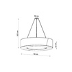 Żyrandol SATURNO SLIM 90 czarny