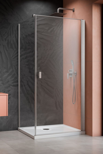 Kabina prysznicowa nikiel Radaway Nes Brushed Nickel 70x80 prawa