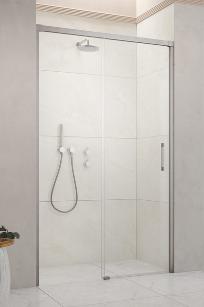 Drzwi prysznicowe nikiel Radaway Idea Brushed Nickel DWJ 130 lewe