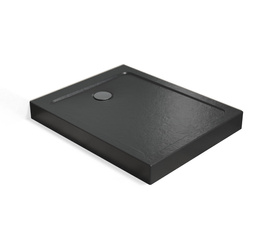 Brodzik akrylowy 100x80 Radaway Doros F Compact Stone czarny