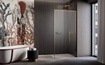 Walk-in 85 Radaway Modo F SL Brushed Copper II z ramą miedź prawa