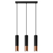 Lampa wisząca LOOPEZ 3L czarny/miedź
