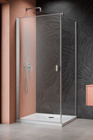 Kabina prysznicowa nikiel Radaway Nes Brushed Nickel 80x70 lewa