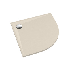 Brodzik kompozytowy Stabilsound Plus® Libra Cashmere Stone 80x80x3 cm R55, półokrągły