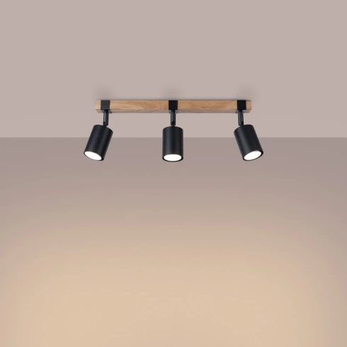 Plafon FAGER 3 czarny