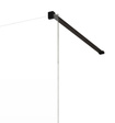 Kabina walk-in czarna 85 cm Radaway Modo New Black II z wieszakiem