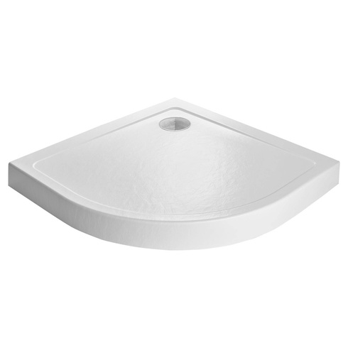 Brodzik półokrągły Radaway Doros A Compact Stone biały 80x80