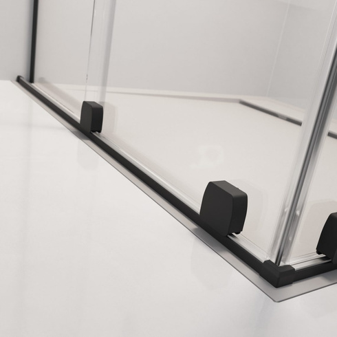 Drzwi prysznicowe czarne Radaway Furo Black DWJ 140 lewe przesuwne