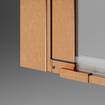 Kabina składana Radaway Nes Brushed Copper KDD B 90x90 miedź