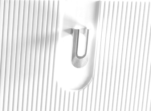 Szafka łazienkowa ryflowana Sanitti Stripes 60 biała uchwyt chrom