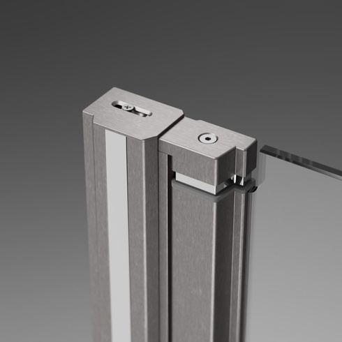 Kabina składana Radaway Nes Brushed Nickel KDD B 80x100