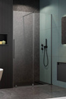 Drzwi prysznicowe 130 Radaway Furo Brushed GunMetal DWJ prawe