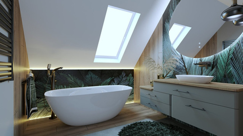 Wanna wolnostojąca 170 cm Sanitti Sette biały połysk bez przelewu