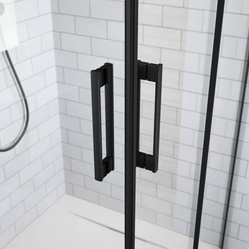 Kabina prysznicowa czarna Radaway Idea Black KDD Factory 90x90