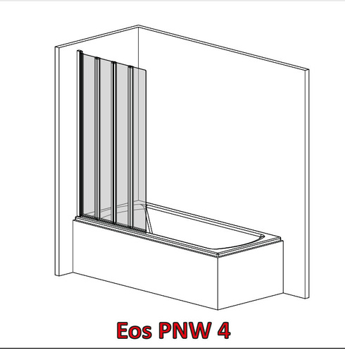 Parawan nawannowy skłdany Radaway EOS PNW4 86 cm 4 cześciowy