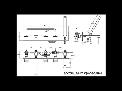 Bateria wannowa podtynkowa Kohlman Excelent QW269H