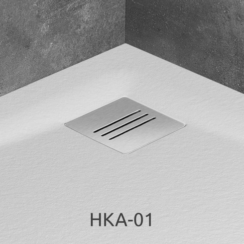 Brodzik pięciokątny konglomerat Radaway Kyntos PT biały 80x80