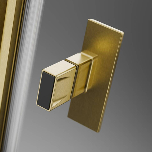 Kabina prysznicowa złota 80x70 Radaway Nes Brushed Gold KDJ I lewa
