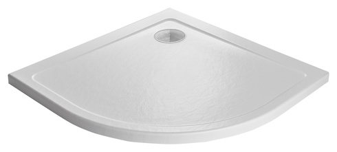 Brodzik półokrągły Radaway Doros A Stone biały 80x80