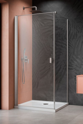 Kabina prysznicowa nikiel Radaway Nes Brushed Nickel 100x100 lewa