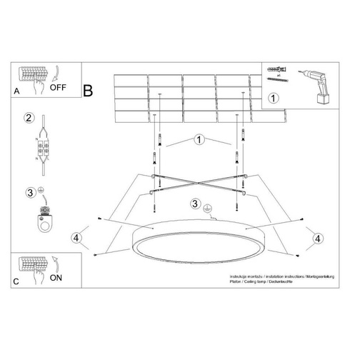 Plafon ONYX 50 biały LED 3000K