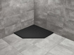 Brodzik pięciokątny konglomerat Radaway Kyntos PT czarny 90x90
