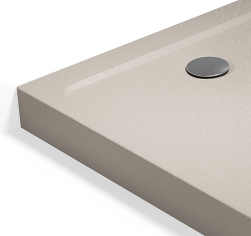 Brodzik akrylowy 100x70 Radaway Doros F Compact Stone kaszmirowy