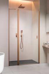 Drzwi prysznicowe Radaway Nes Brushed Copper DWJ II 90 miedź lewe